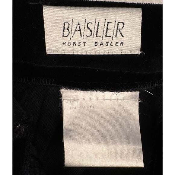 Horst Basler Pants Size 40/US 10 Germany‎ Black Velvet Classic Stretch Cotton - Picture 7 of 12